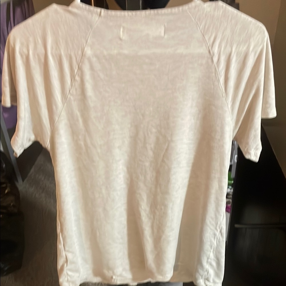 Old Navy Maternity Light Cream Short Sleeve Top - Picture 7 of 7